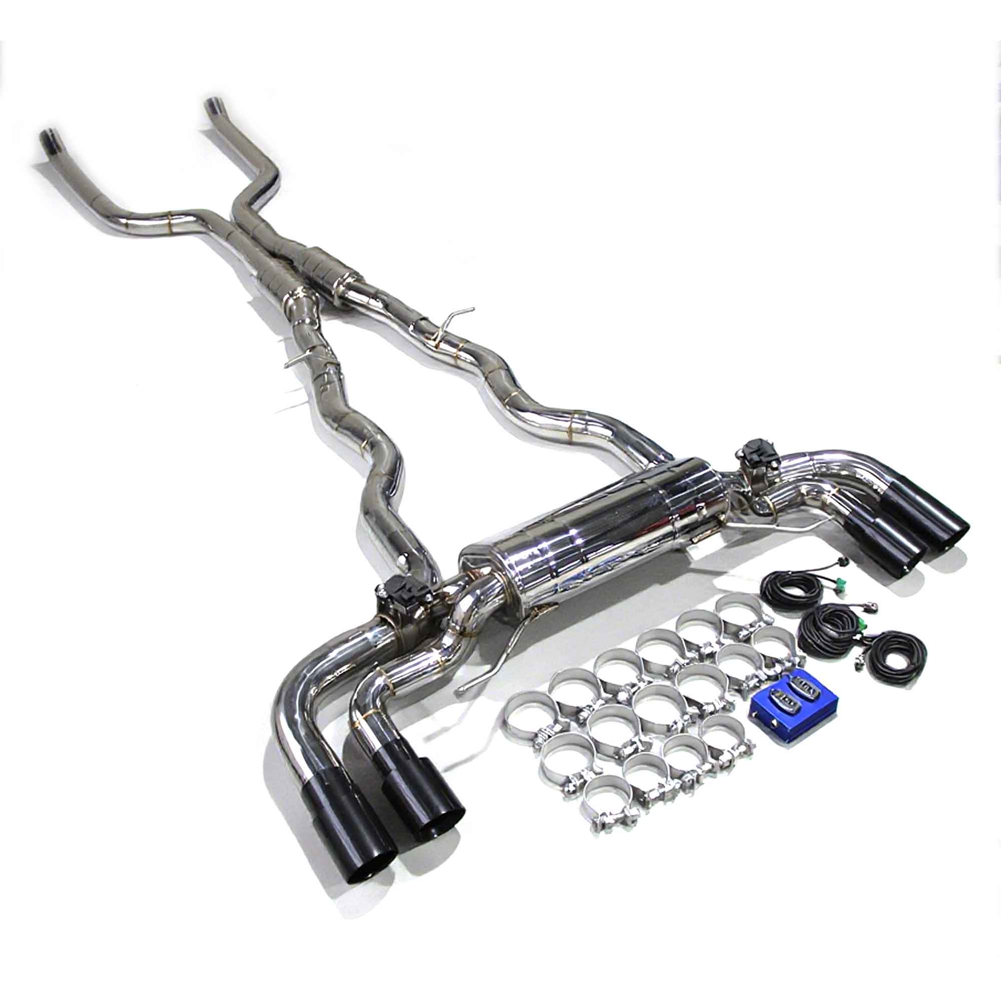 web1 For BMW M8 F92 4.4T catback SUS304 Variable Exhaust Valve with Controller - Image 1