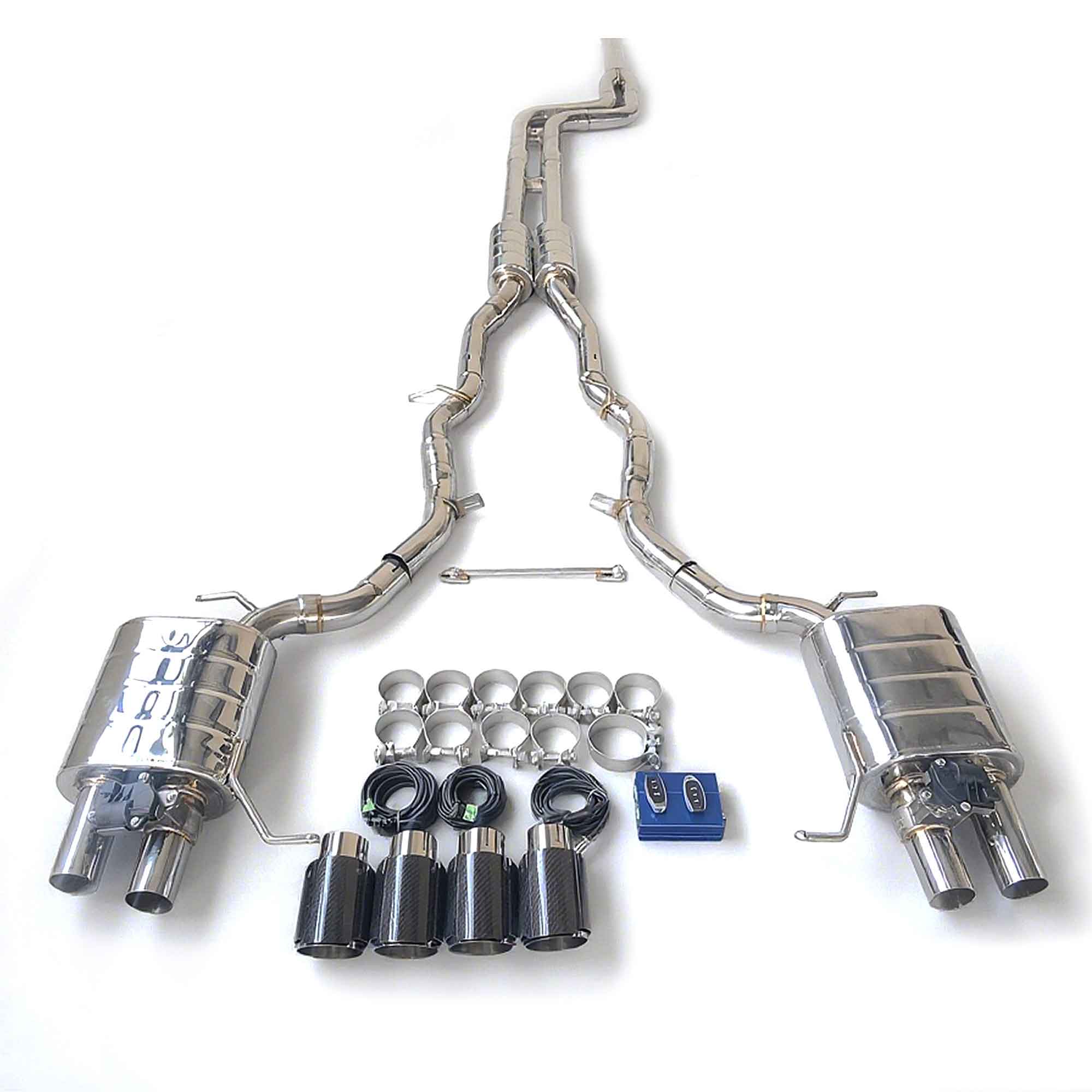 web4 For BMW 640i F06 3.0T catback SUS304 Variable Exhaust Valve with Controller - Image 1