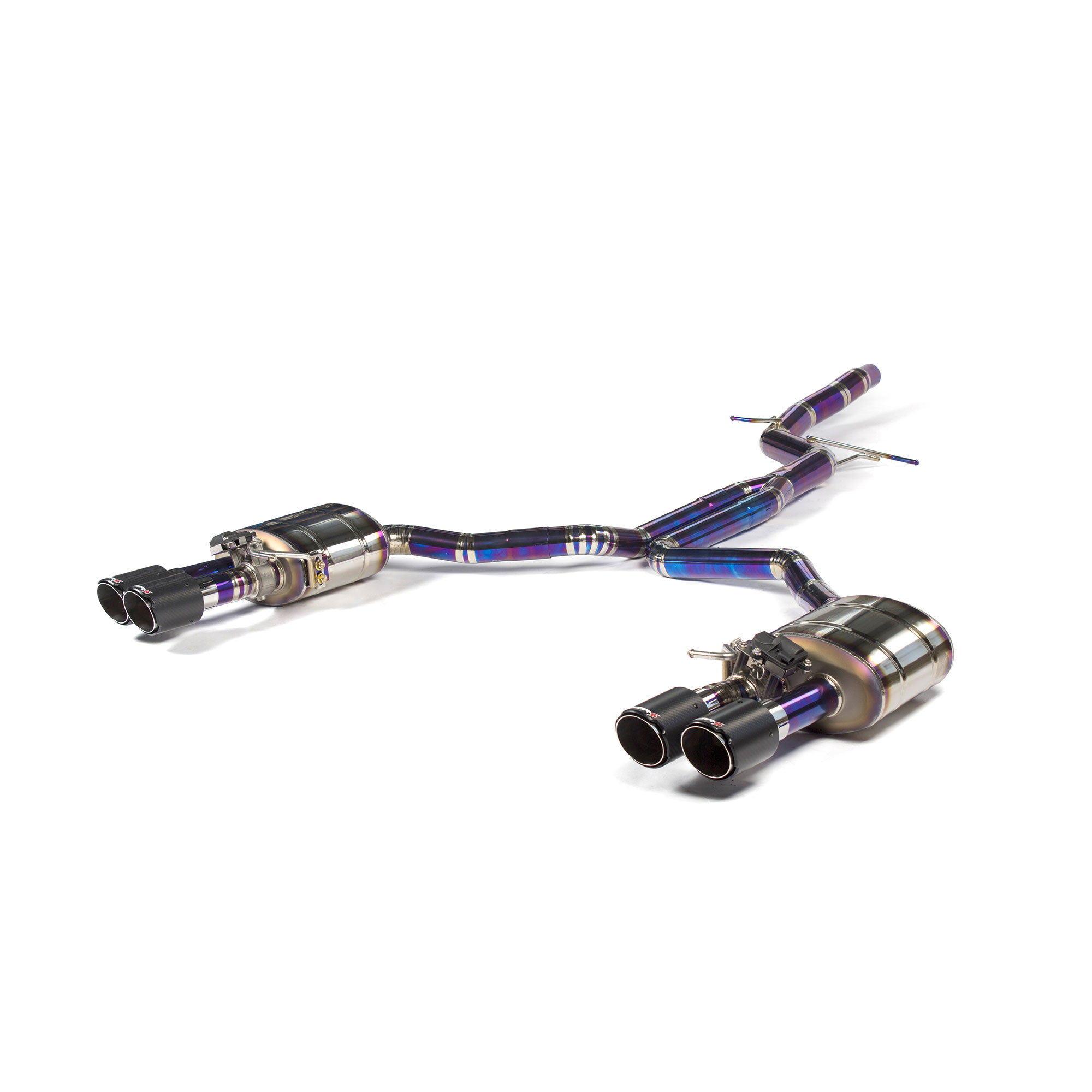 web1 High Flow Exhaust System for Audi A6 2.0 catback Titanium Racing Grade pipe with Valve Direct Fit - Image 1