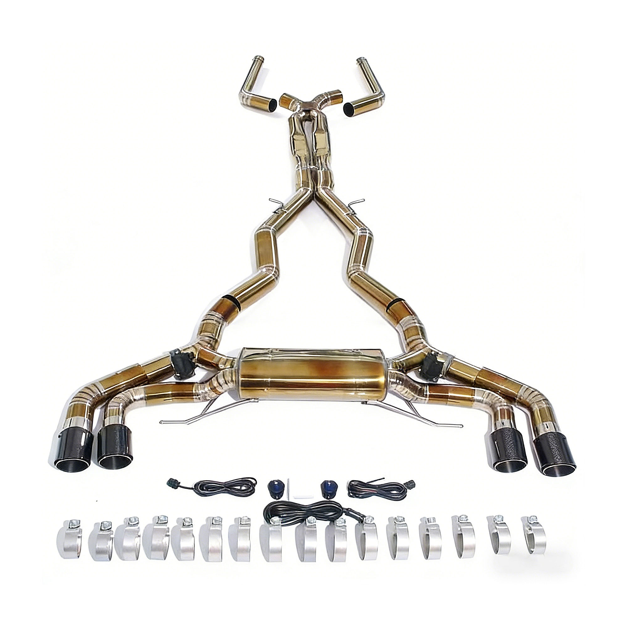 web1 Performance Exhaust for Lamborghini URUS Titanium catback Variable Exhaust Valve With Controller - Image 1