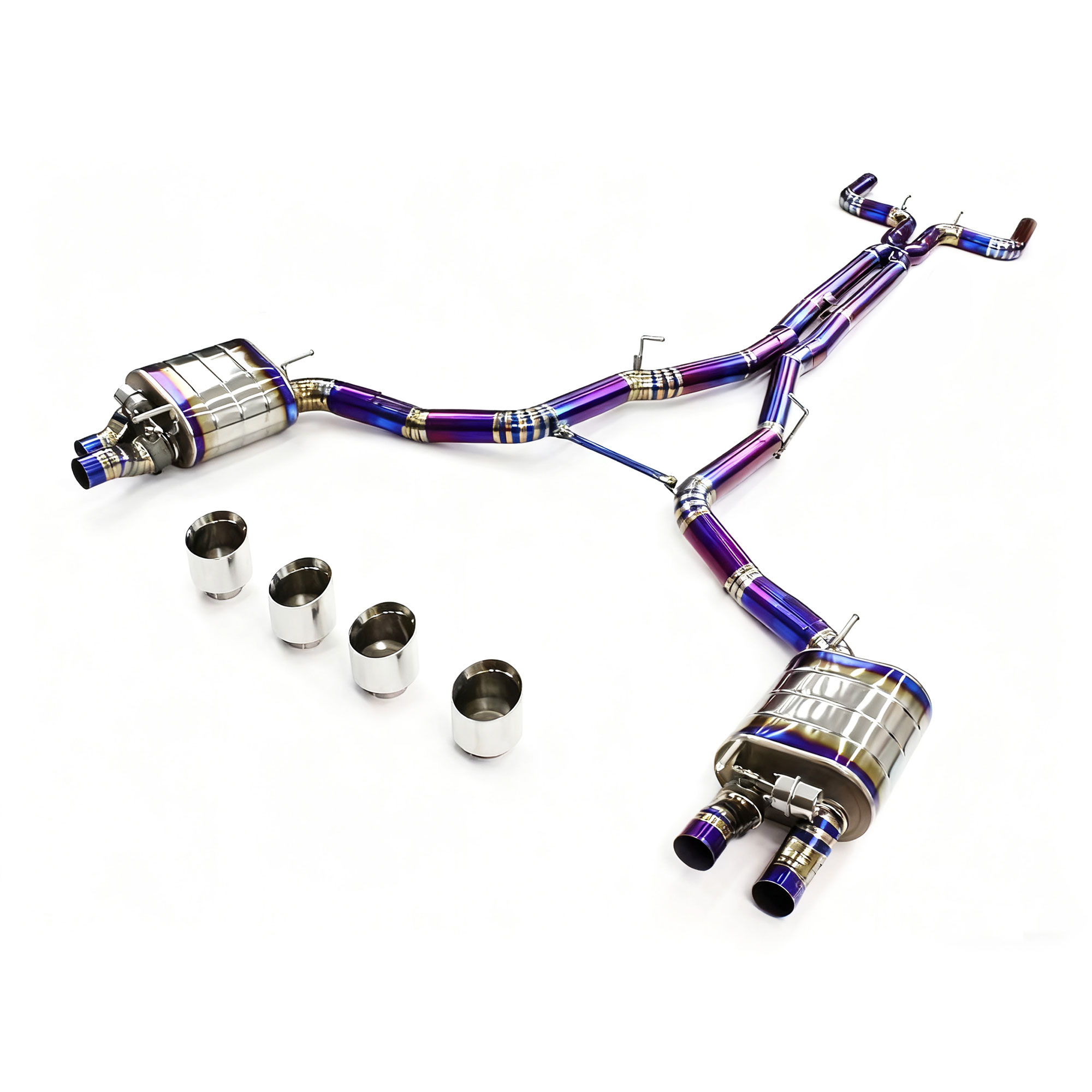 web3 Performance Exhaust for Maserati Ghibli 3.0T 2013-2020 Titanium catback Variable Exhaust Valve With Controller - Image 1
