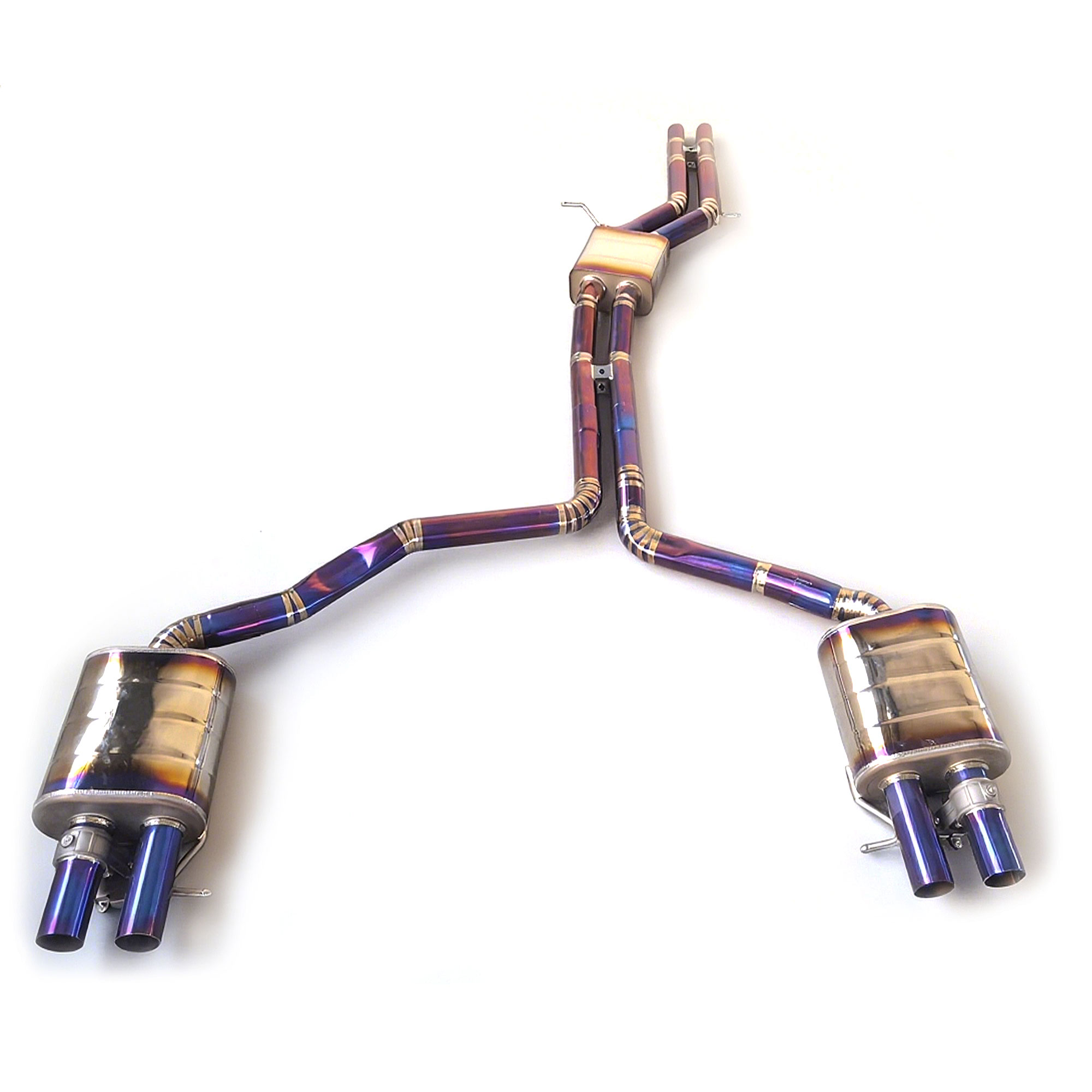 web4 High Flow Exhaust System for Audi A6 A7 C7 Station Wagon 3.0T catback Titanium Racing Grade pipe with Valve Direct Fit - Image 1