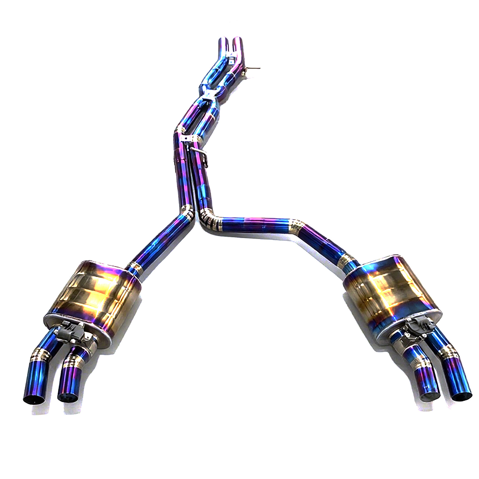 web4 High Flow Exhaust System for Audi A8 3.0T D5 4N 2018+ catback Titanium Racing Grade pipe with Valve Direct Fit - Image 1