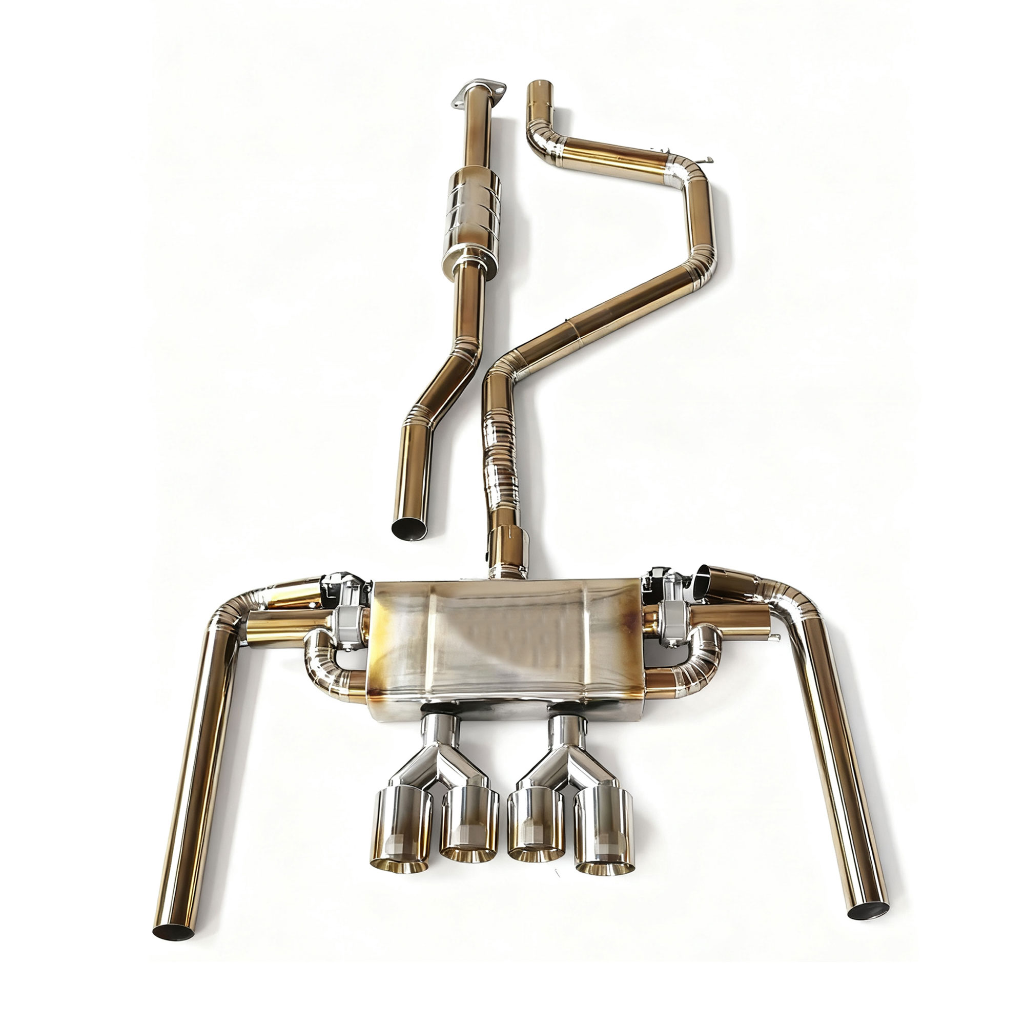 web1 High Flow Exhaust System for Ford Focus MK4.5 1.5T catback Titanium Racing Grade pipe with Valve Direct Fit - Image 1