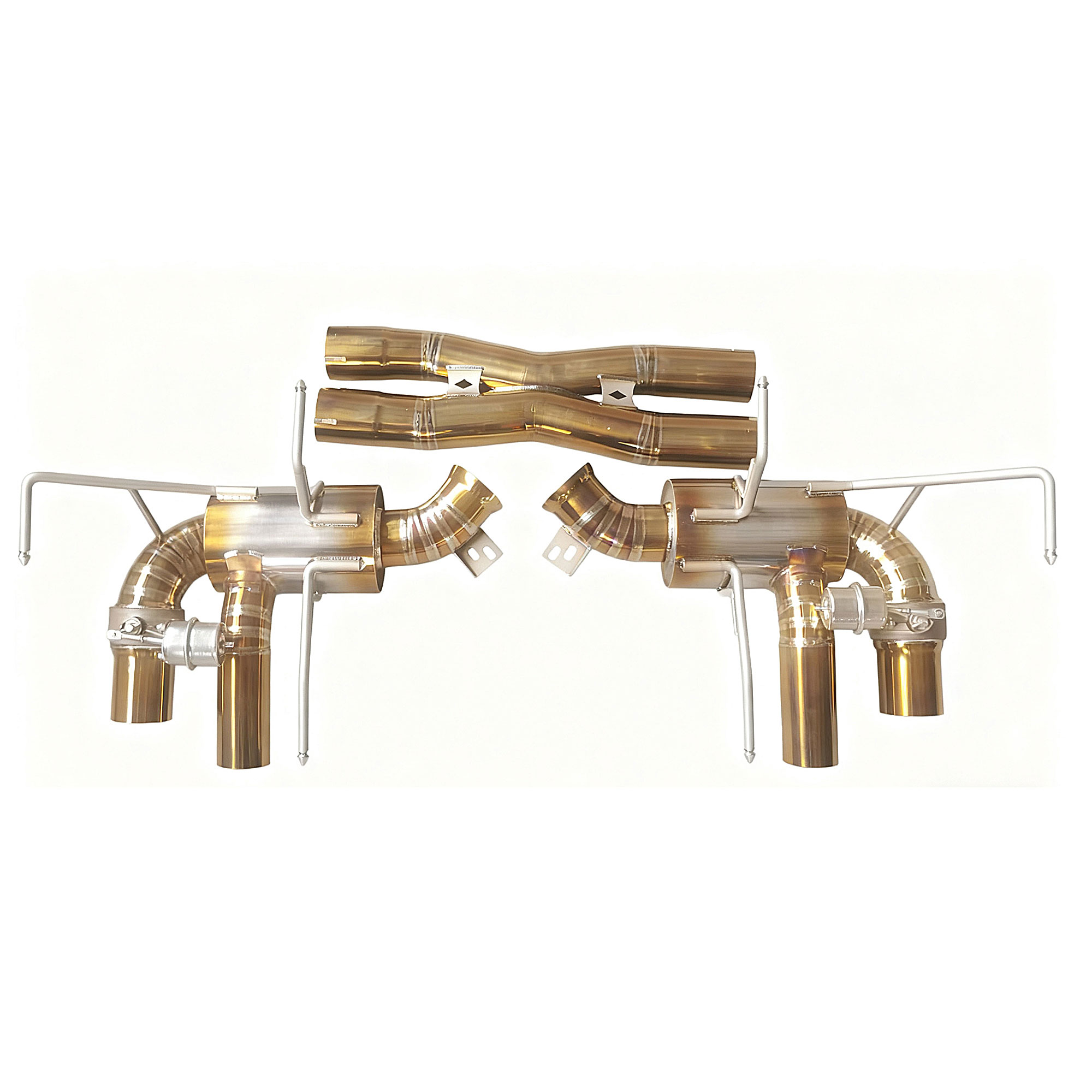 web1 High Flow Exhaust System for Ferrari F12 Berlinetta F152 6.3L catback Titanium Racing Grade pipe with Valve Direct Fit - Image 1