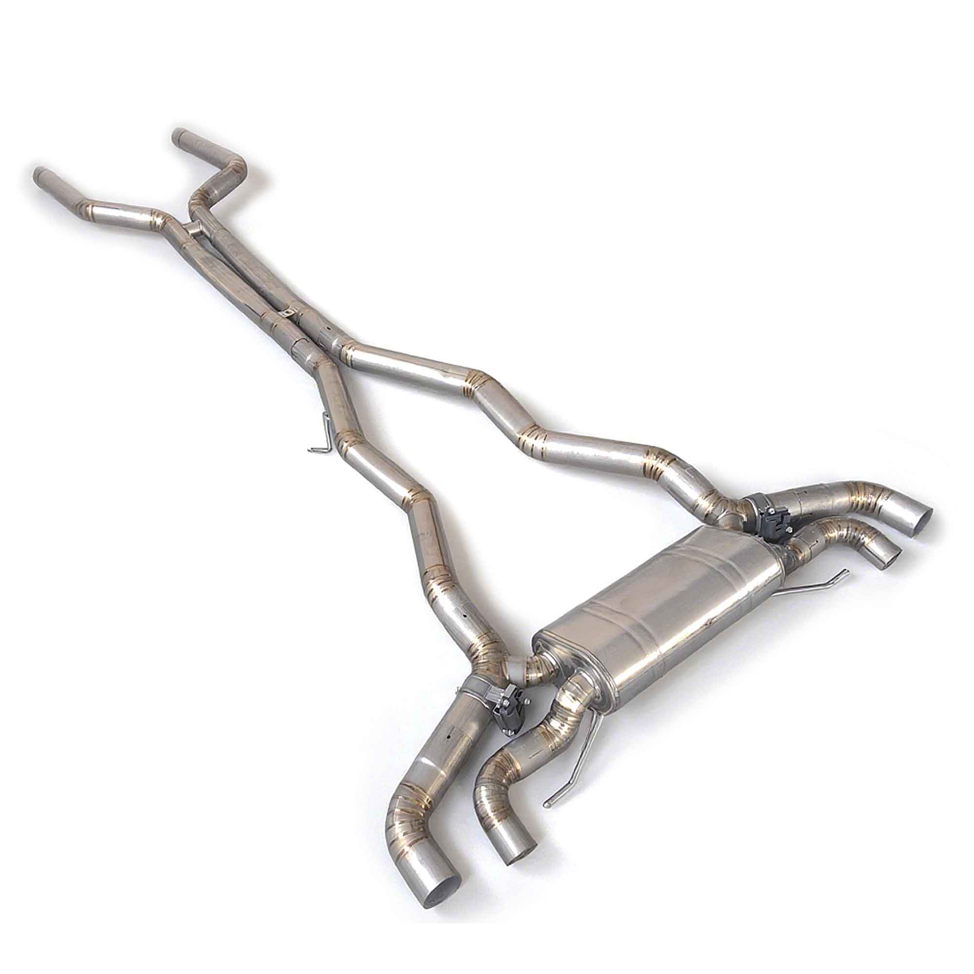 web1 High Flow Exhaust System for BMW M5 F90 4.4 catback Titanium Racing Grade pipe with Valve Direct Fit - Image 1