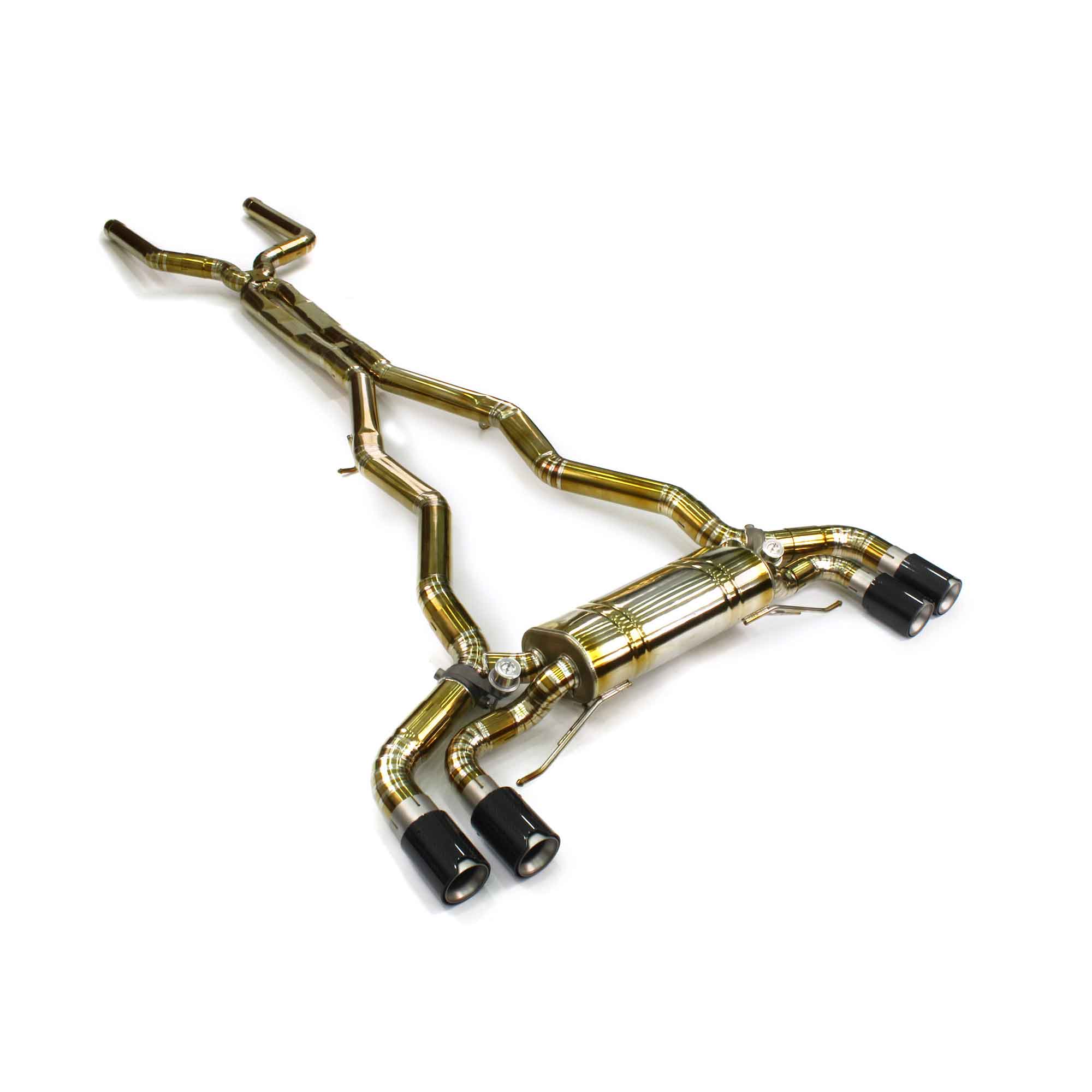 web2 High Flow Exhaust System for BMW M5 F90 catback Titanium Racing Grade pipe with Valve Direct Fit - Image 1