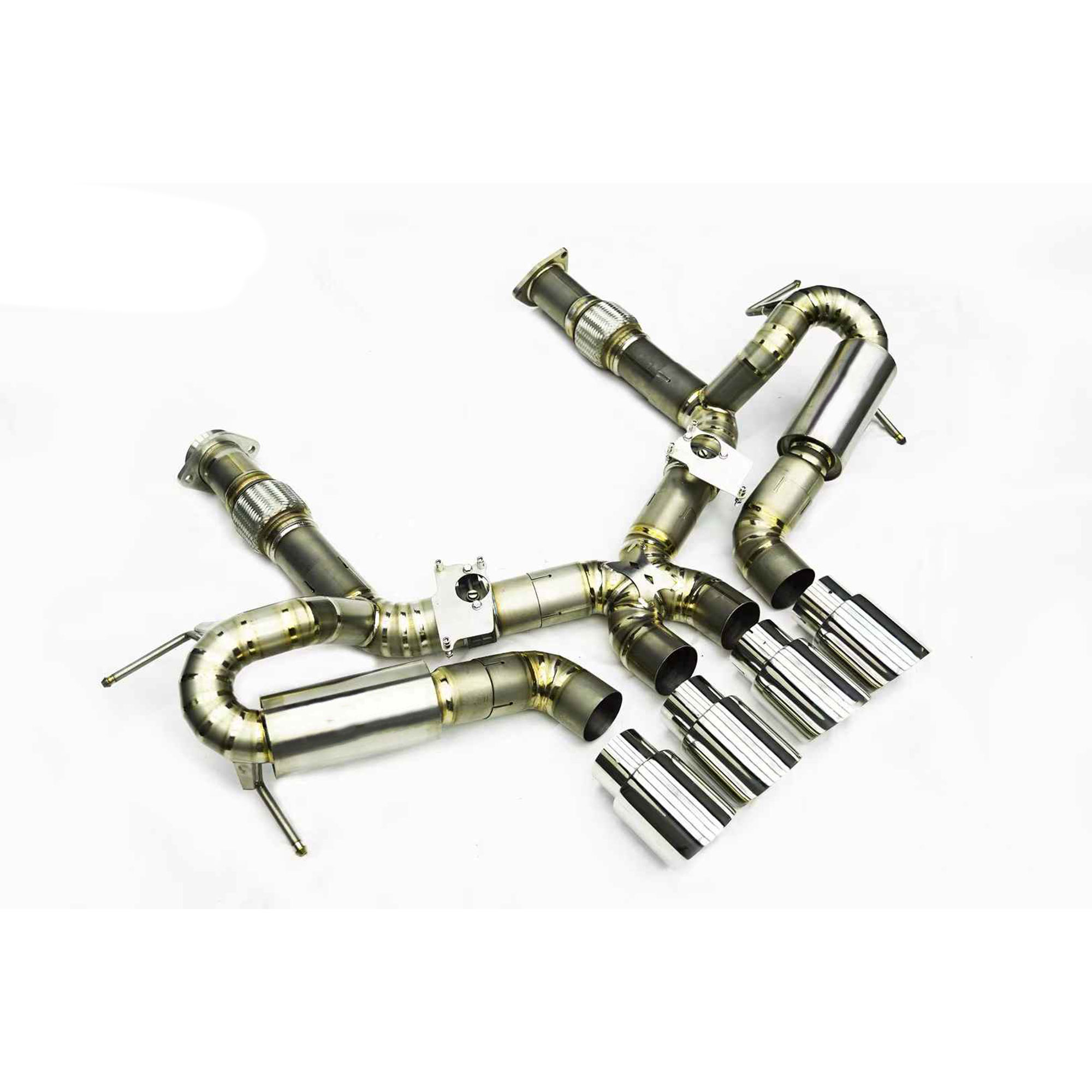 web3 High Flow Exhaust System for Corvette C8 Z06 catback Titanium Racing Grade pipe with Valve Direct Fit - Image 1