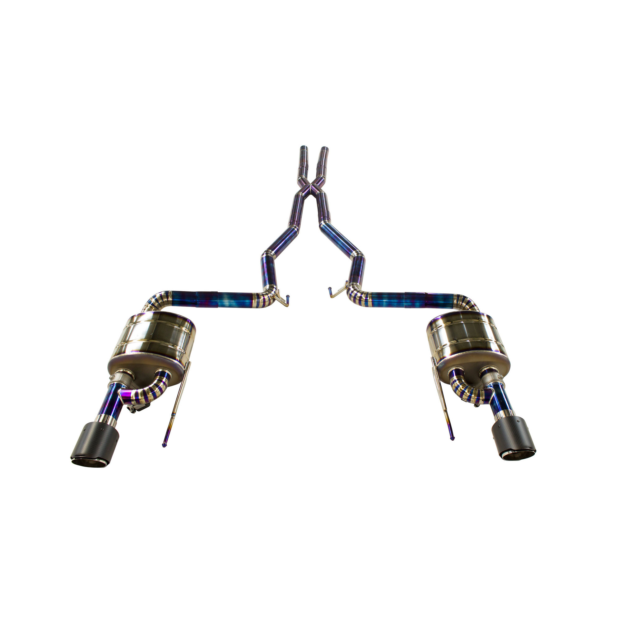 web3 High Flow Exhaust System for Ford Mustang GT (5.0L V8) catback Titanium Racing Grade pipe with Valve Direct Fit - Image 1