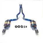 High Flow Exhaust System for Ford Mustang GT 5.0L V8 catback Titanium Racing Grade pipe X pipe with Valve Dual single exit
