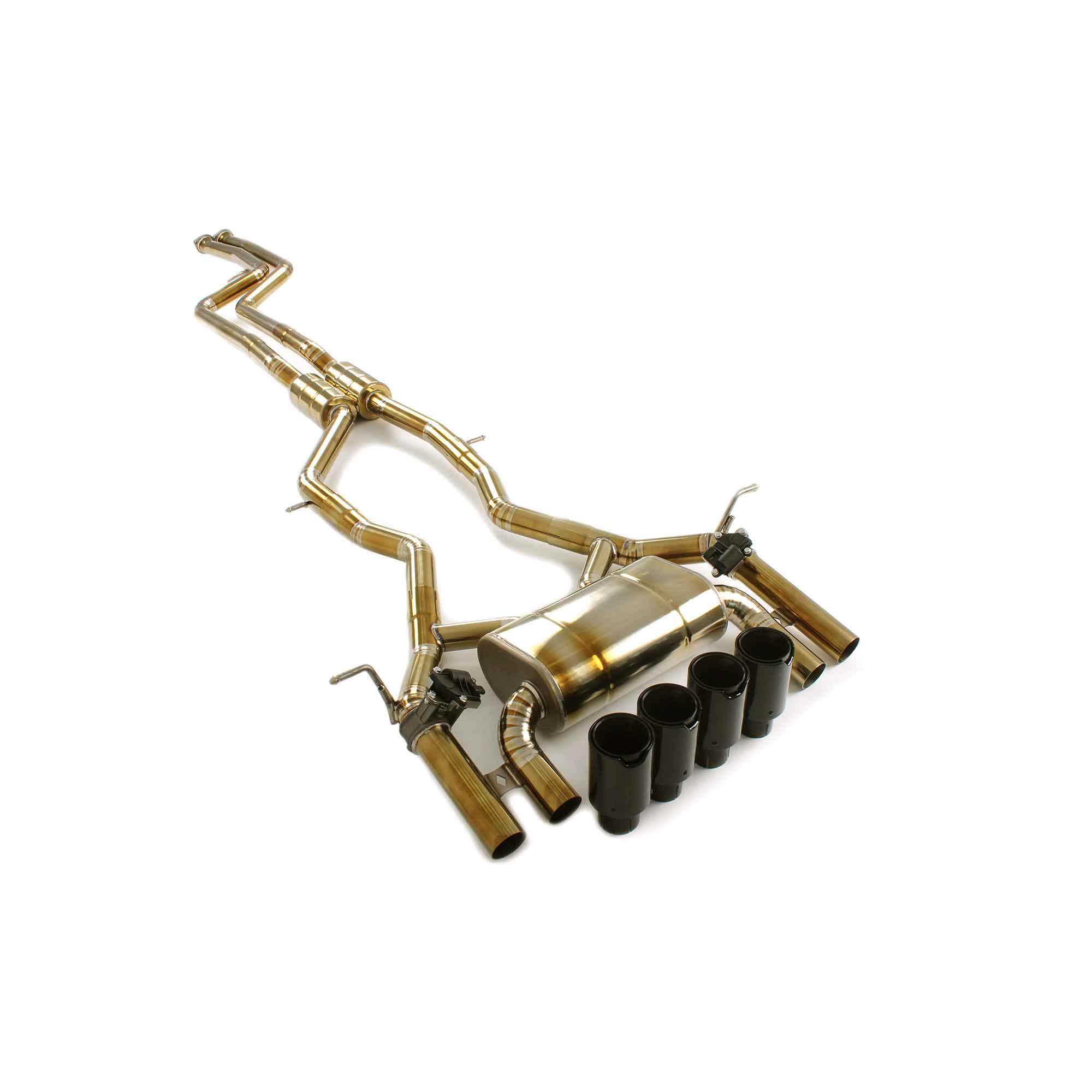 web3 High Flow Exhaust System for BMW M3 M4 F80 F82 catback Titanium Racing Grade pipe with Valve Direct Fit - Image 1