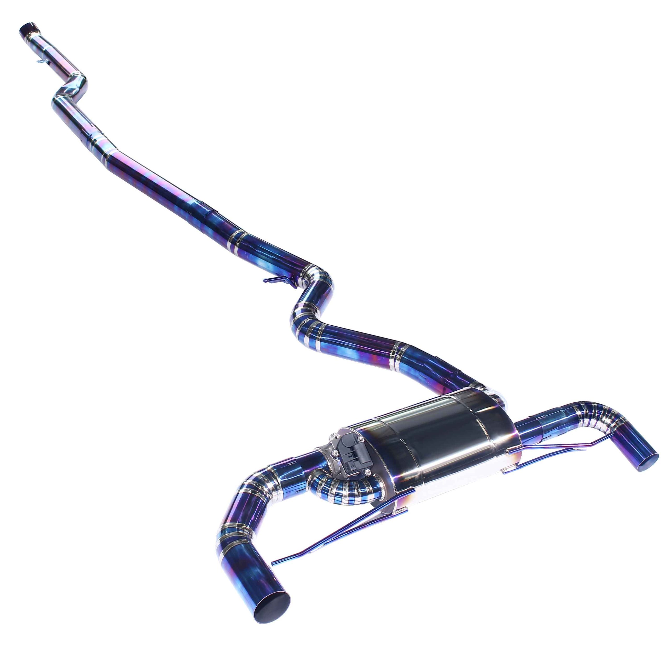 web3 High Flow Exhaust System for BMW 340i G20 G28 2019-2025 catback Titanium Racing Grade pipe with Valve Direct Fit - Image 1