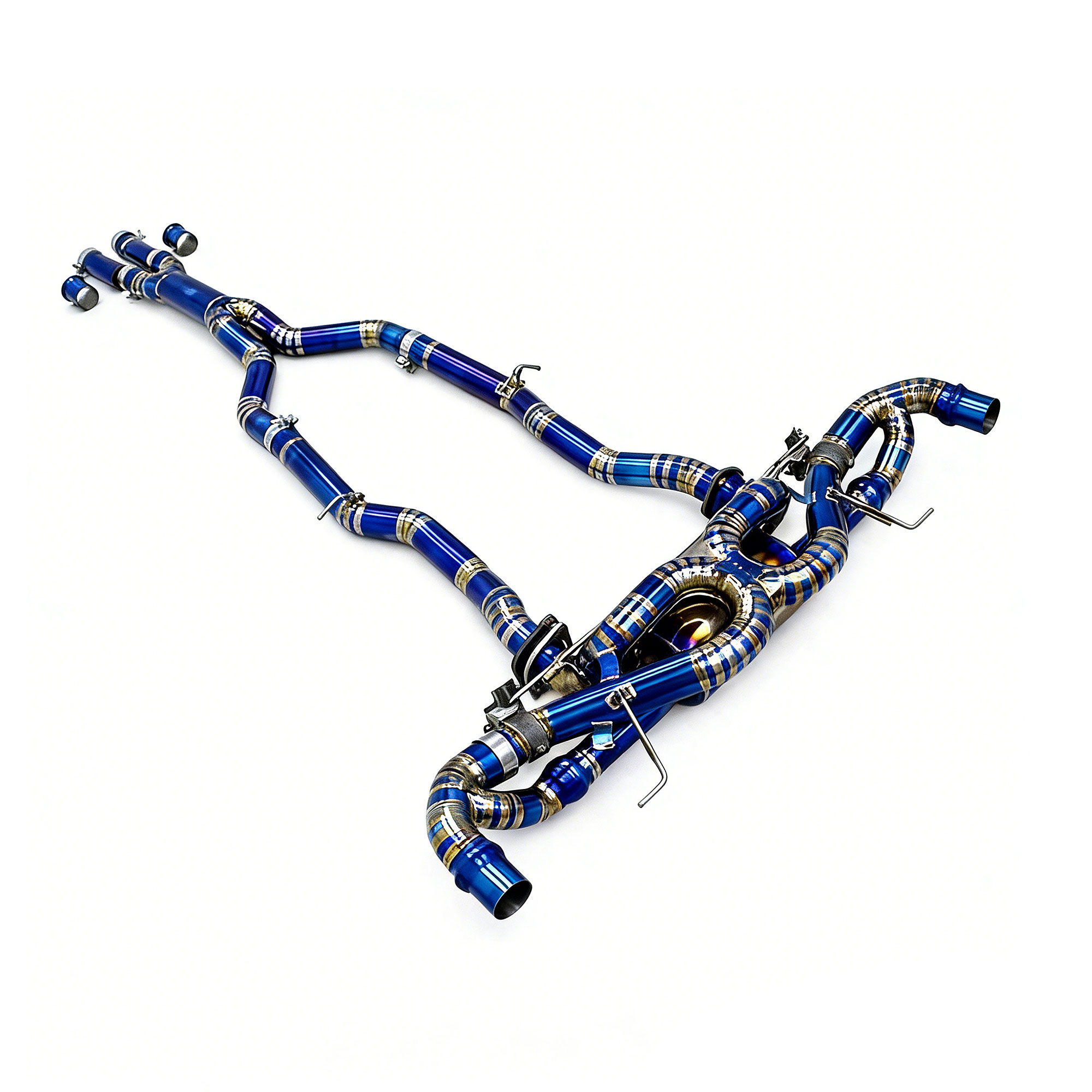 web4 High Flow Exhaust System for Aston Martin DB11 5.2T V12 2017-2019 catback Titanium Racing Grade pipe with Valve Direct Fit - Image 1